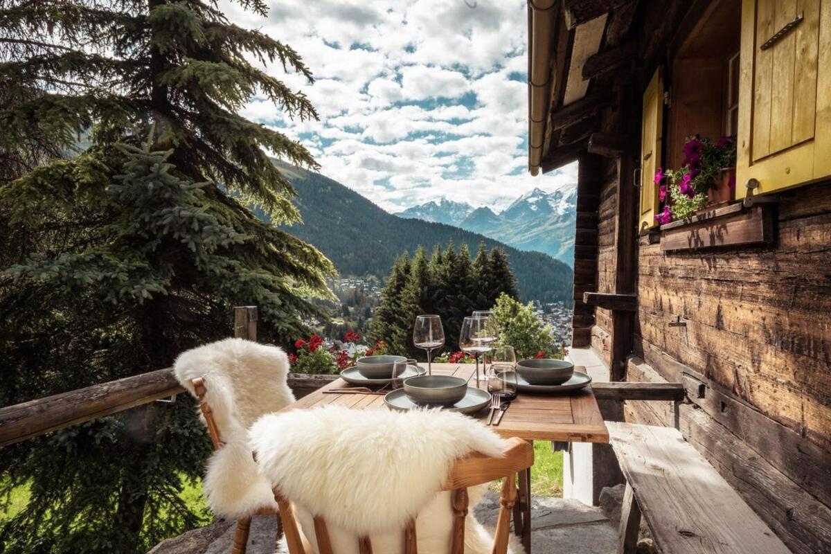 Cosy Chalet With Panoramic Views In Verbier Guest House Bagian luar foto